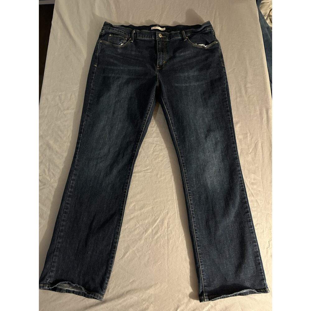 Levi Strauss 505 Women’s Jeans Size 18 Straight Leg Dark Wash
